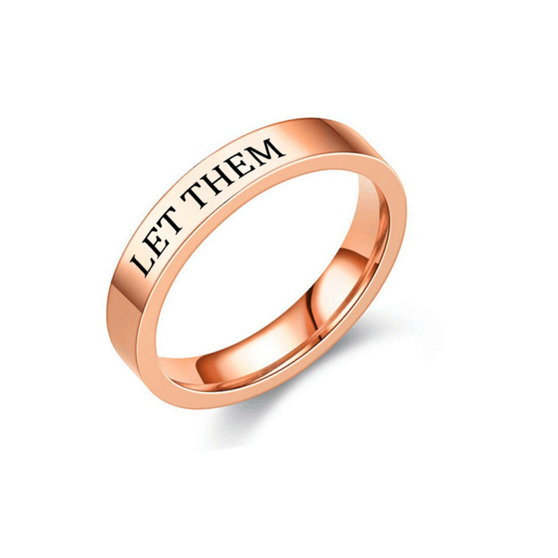 Damen Ring mit inspirierendem Schriftzug und glänzender Oberfläche Shop Nory