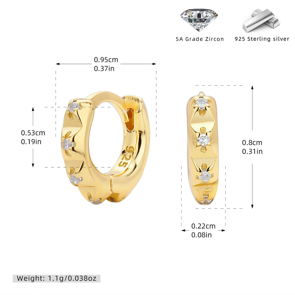 Damen Ohrhänger mit eleganten Zirkon-Details aus hochwertigem 925 Sterlingsilber Shop Nory
