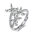 Damenring im floralen Design mit funkelnden Zirkonia Shop Nory