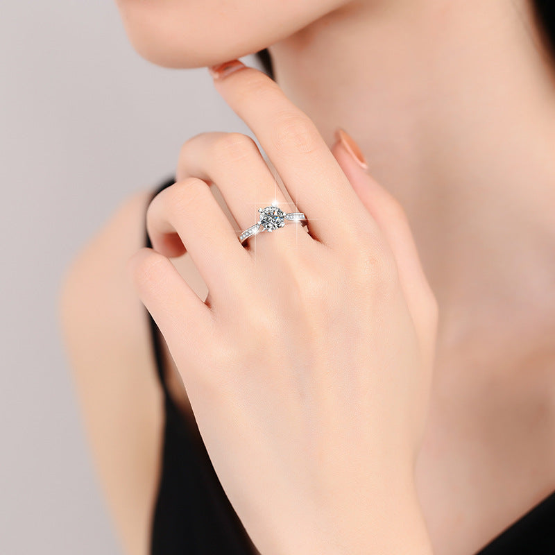 Damen Verlobungsring mit glitzerndem Zirkonia-Besatz Shop Nory