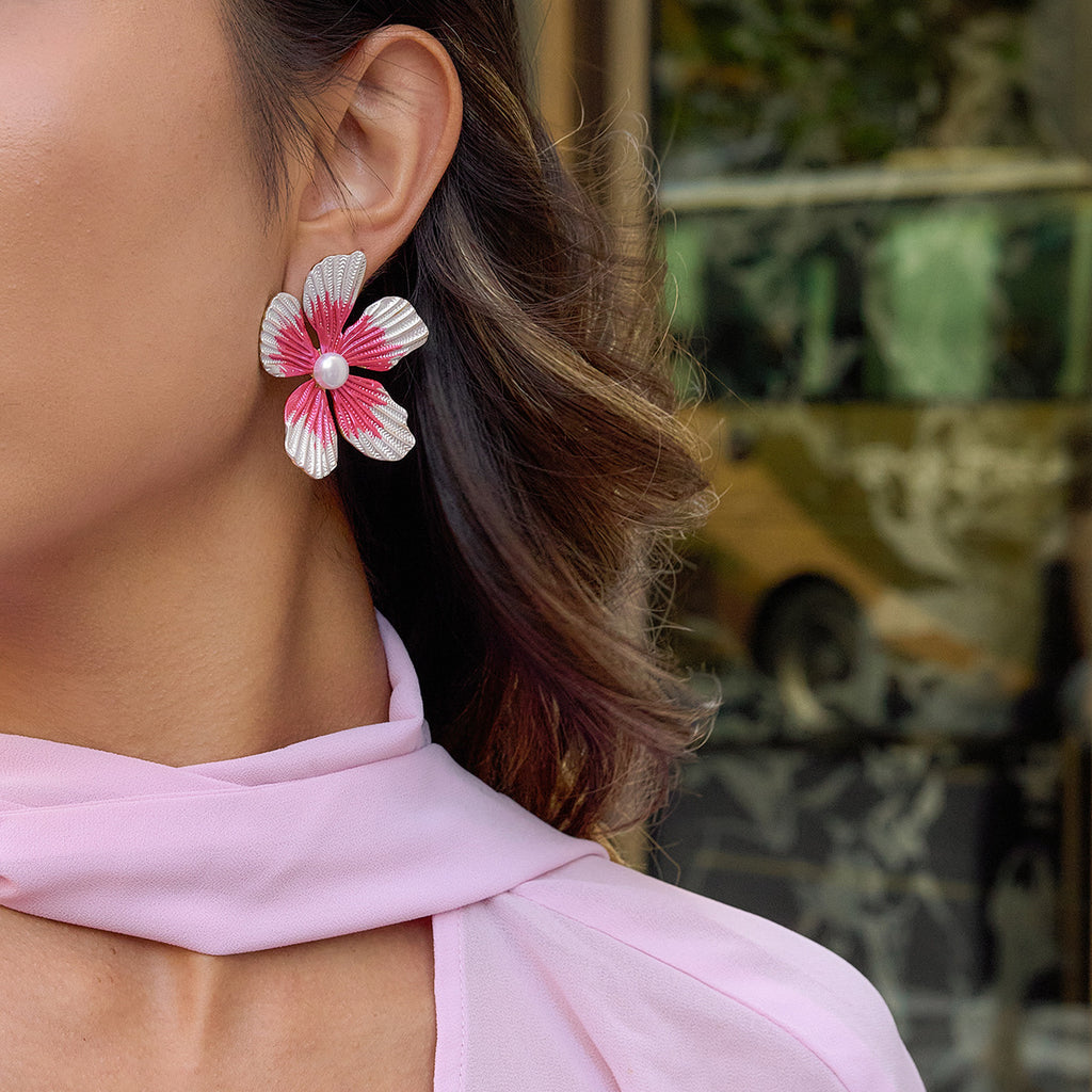 Damen Blüten Ohrhänger aus hypoallergenem Edelstahl mit hochwertiger Verarbeitung Shop Nory