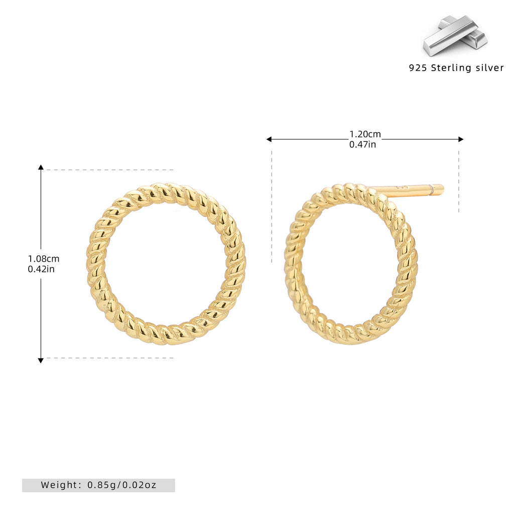 Damen Ohrringe aus 925 Sterling Silber mit anspruchsvollem geflochtenem Design Shop Nory