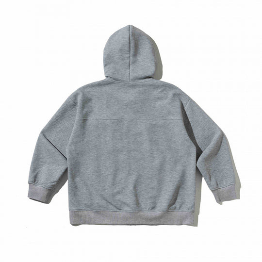 Unisex Oversize Kapuzen‑Zipjacke aus Waffelstrick mit Brust‑ und Eingrifftaschen Shop Nory