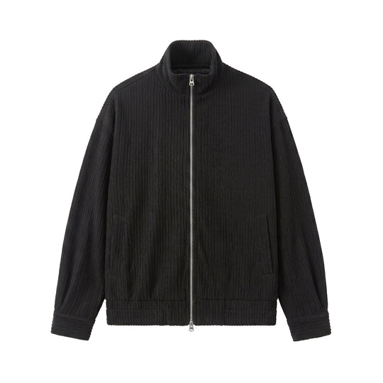 Herren Struktur-Boxy-Jacke mit Stehkragen und Zwei-Wege-Reißverschluss Shop Nory