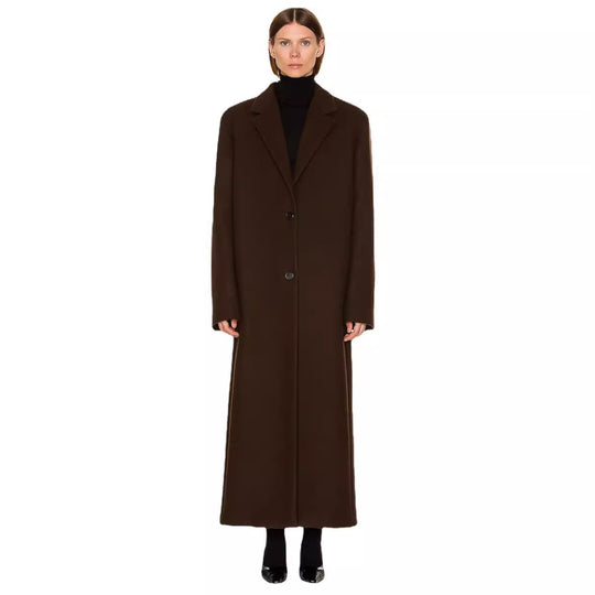 Damen Maximaler Einreihiger Mantel im Oversize‑Schnitt mit klassischem Revers Shop Nory