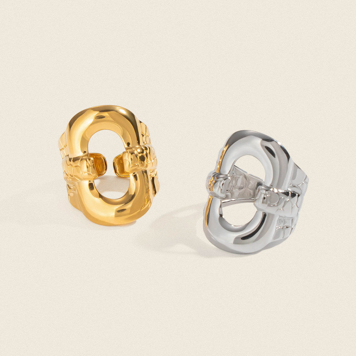 Damen Modischer Edelstahlring mit einzigartigem Design Shop Nory