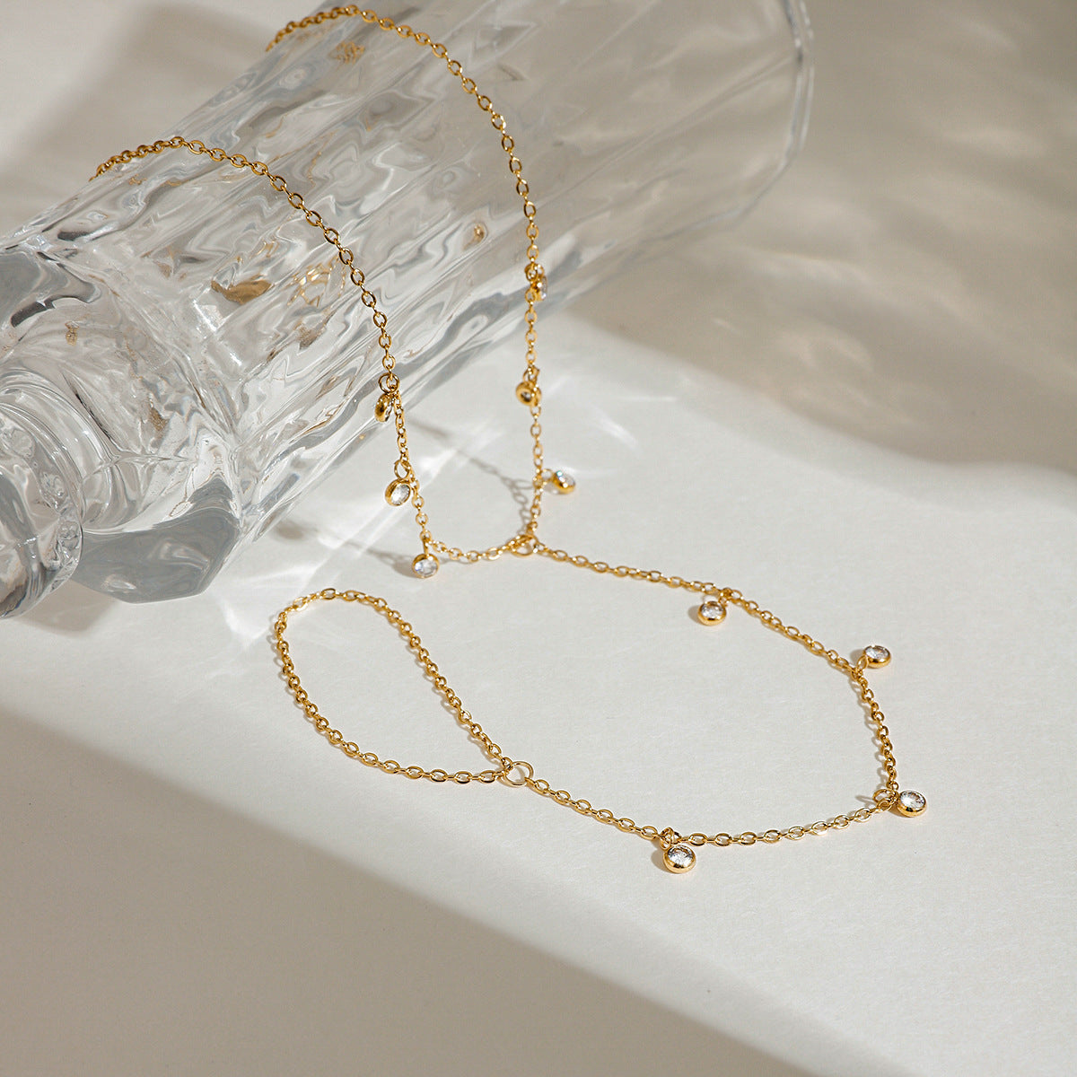 Damen glamouröse Fußkette aus Edelstahl Shop Nory