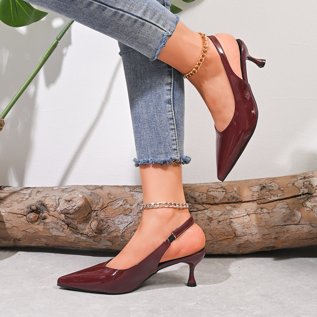 Damen Slingback Pumps mit elegantem spitzen Design und bequemer Fußbettgestaltung Shopnory