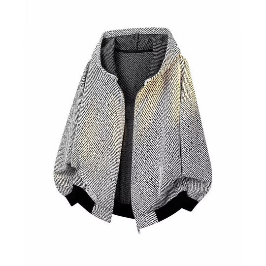 Damen Modische Jacke mit Kapuze und asymmetrischem Schnitt Shop Nory