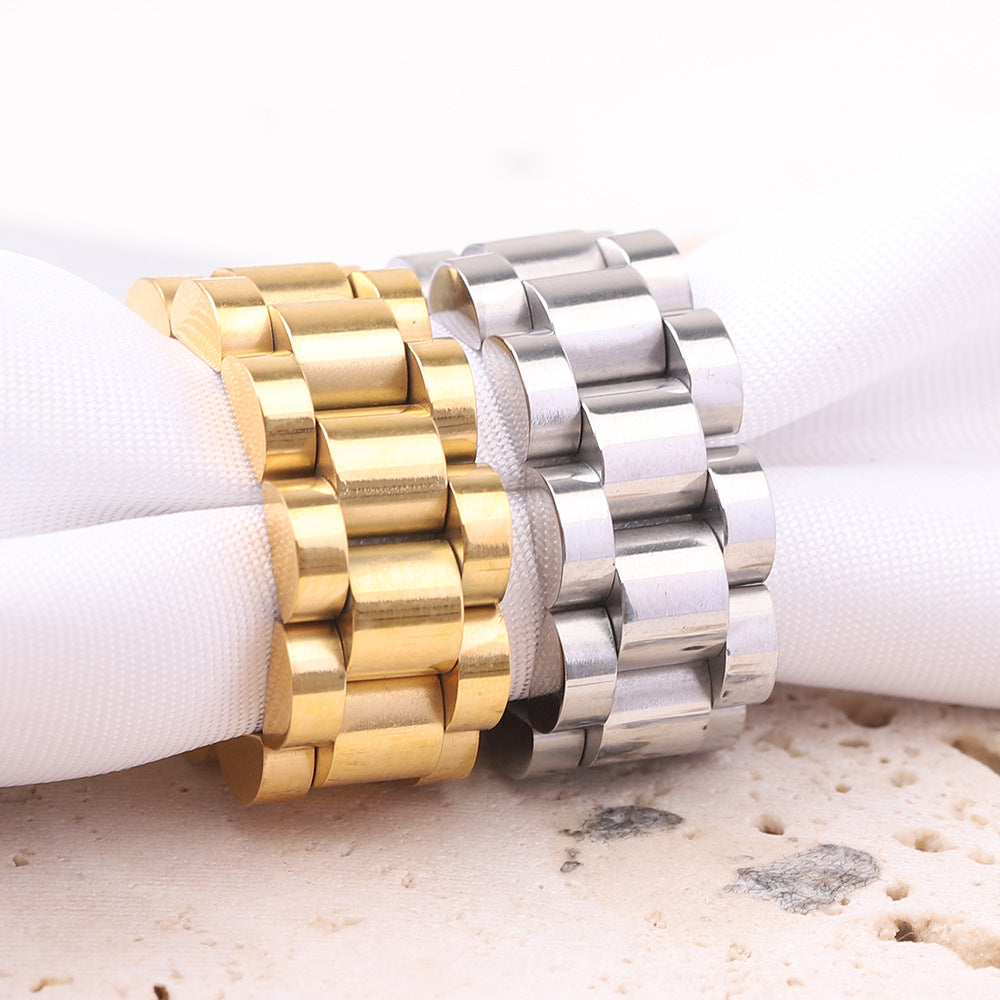 Damen Edelstahlarmband im modernen, geometrischen Design Shop Nory