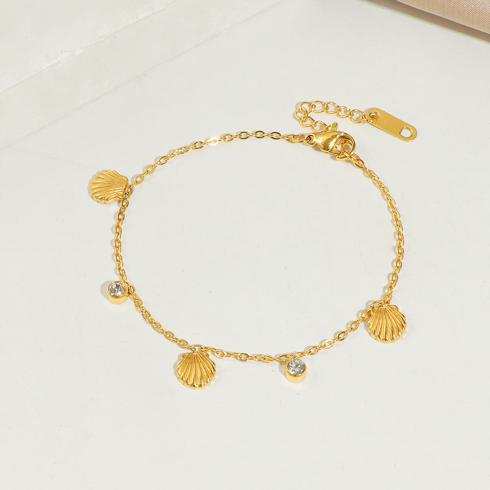 Damen Muschel Charm Verstellbares Armband Shop Nory