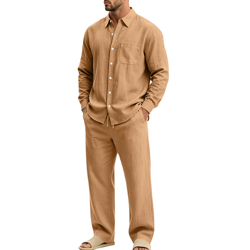 Herren legeres Leinen-Hemd mit weiter Lounge-Hose Shop Nory