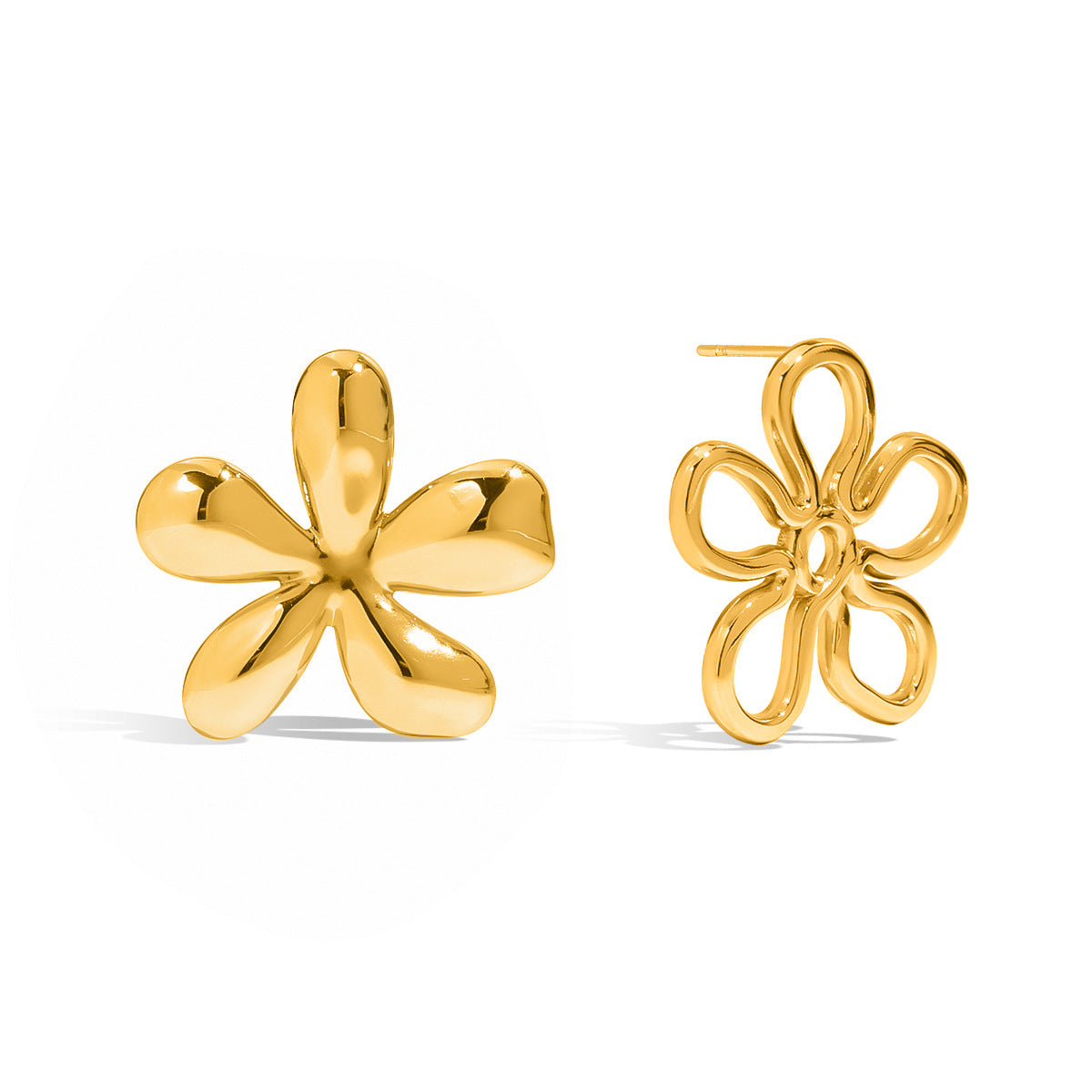 Damen Ohrhänger in elegantem Blumen-Design aus hypoallergenem Edelstahl Shop Nory