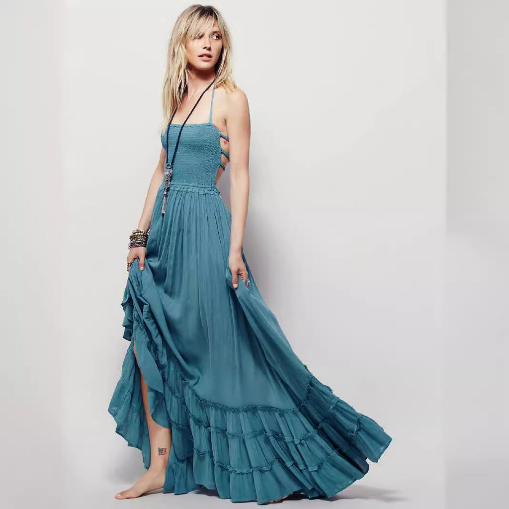 Kleid aus Baumwolle mit Neckholder