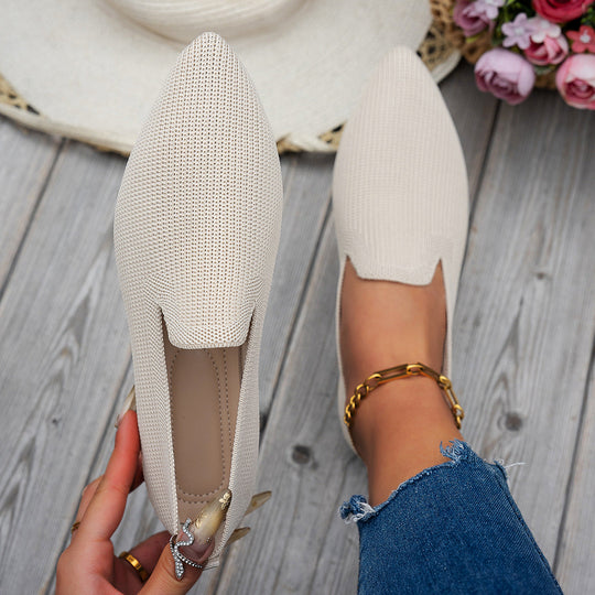 Damen Ballerinas mit kreativem Hahnentrittmuster und flexiblem Fußbett