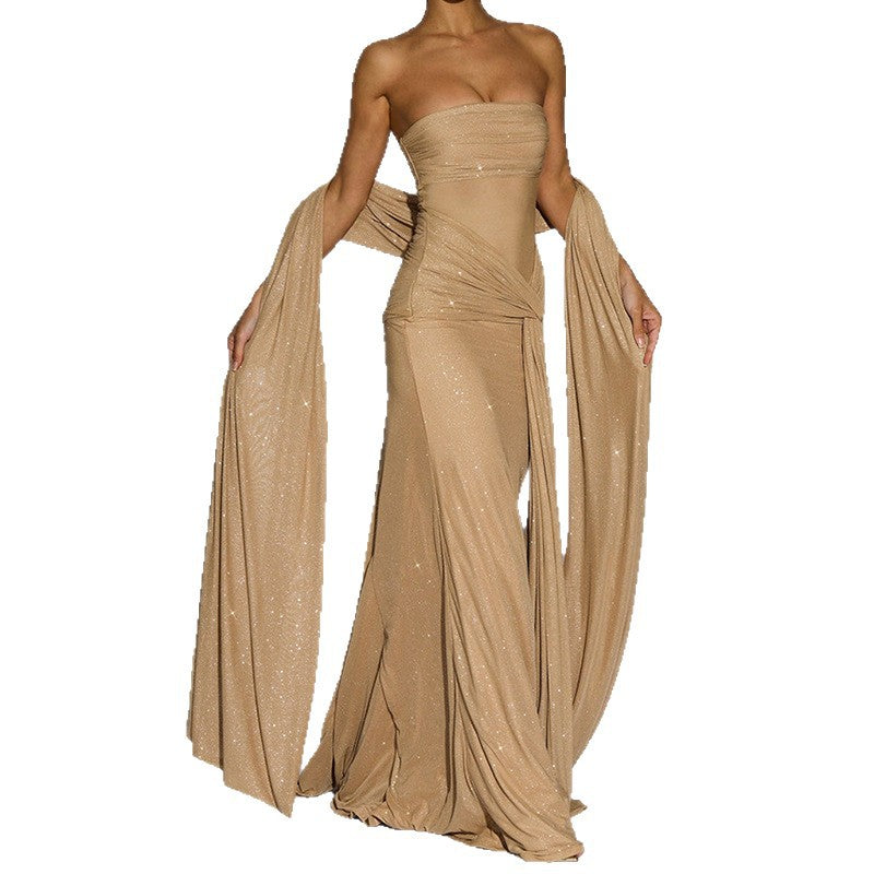 Damen Glamouröses Abendkleid mit Drapierungen