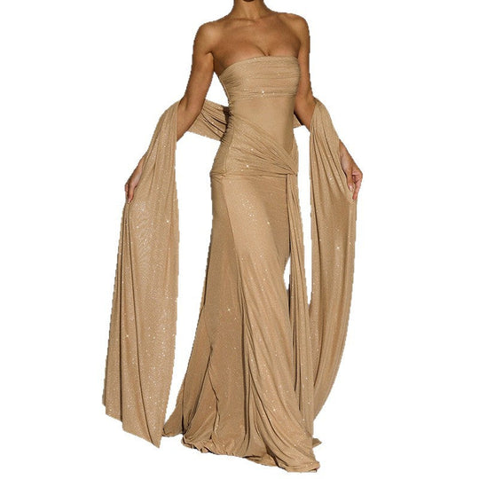 Damen Glamouröses Abendkleid mit Drapierungen