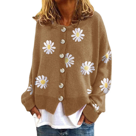 Damen modischer Blumensweater