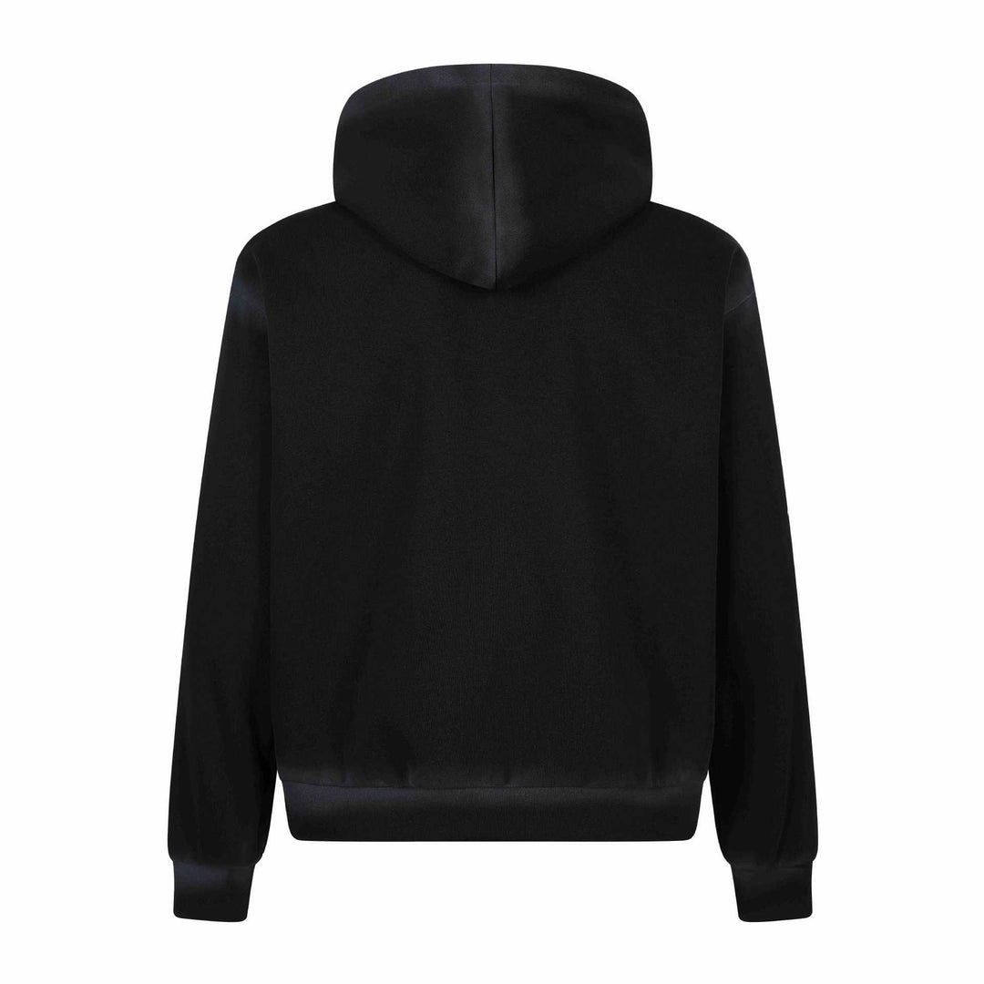 Unisex Kapuzenjacke mit durchgehendem Reißverschluss, großem Typo‑Print und Kängurutasche Shop Nory
