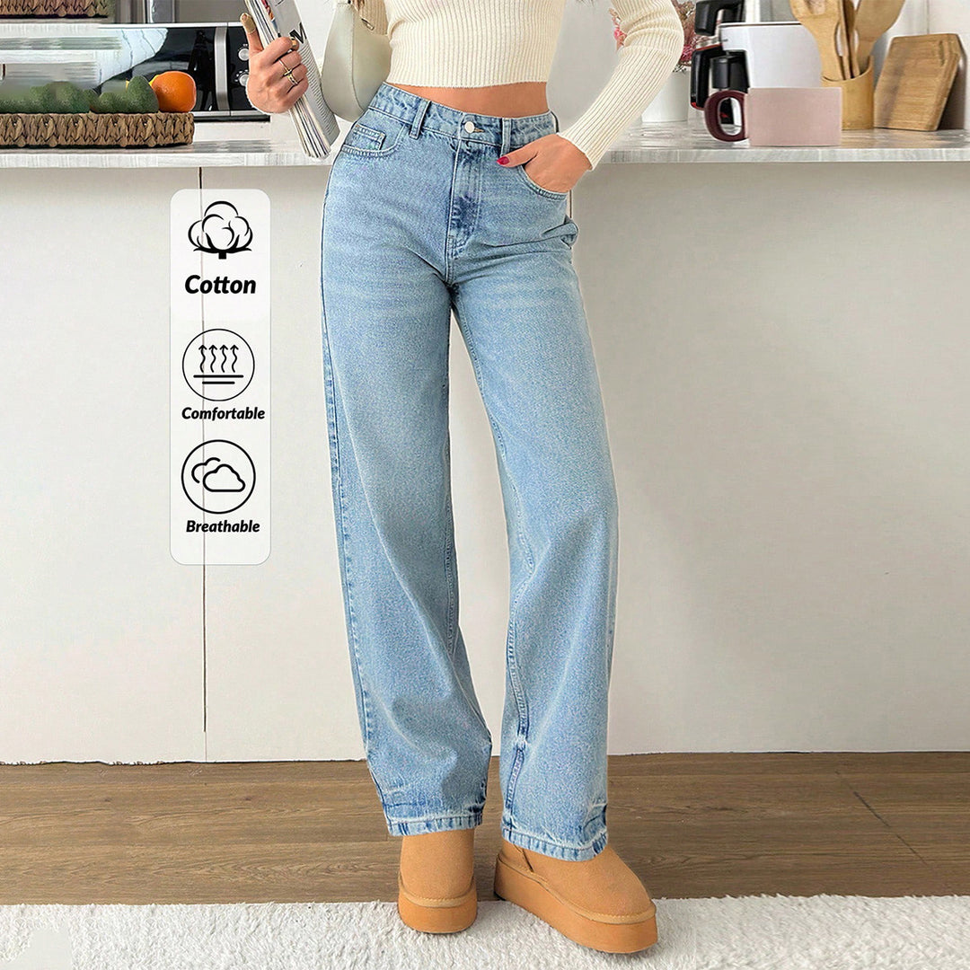 Damen Relaxed-Fit High‑Waist Jogger-Jeans mit elastischem Knöchelabschluss Shop Nory