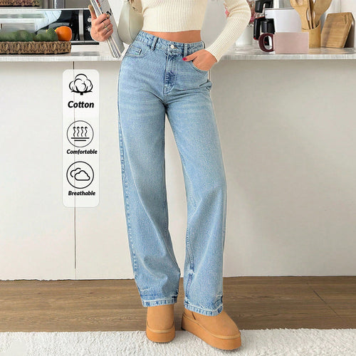 Damen Relaxed-Fit High‑Waist Jogger-Jeans mit elastischem Knöchelabschluss Shop Nory