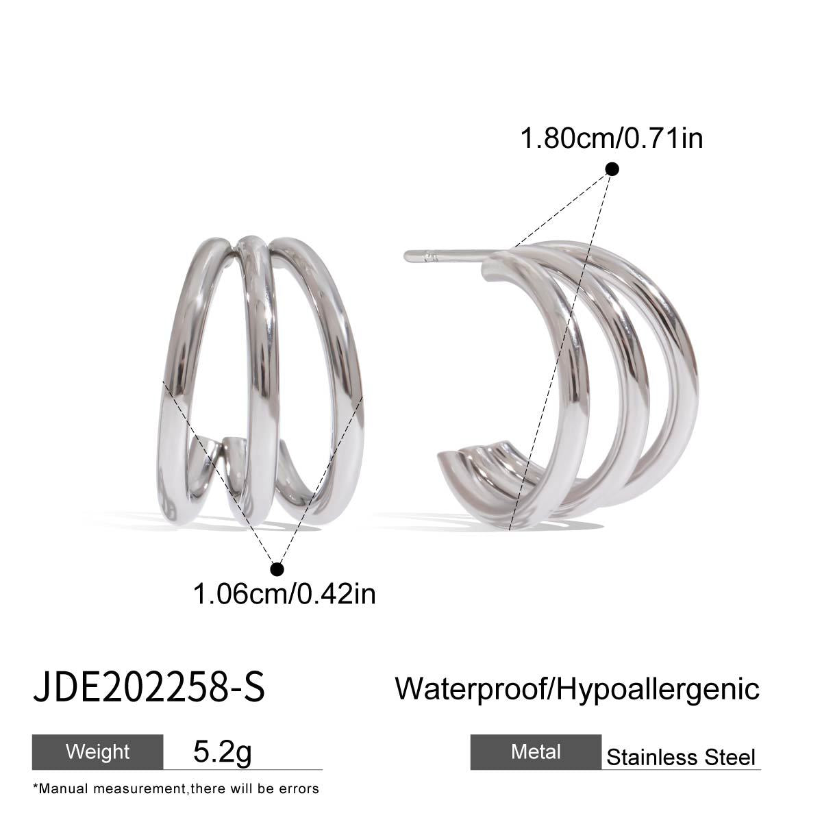 Damen Creolen Ohrhänger mit elegantem geschwungenem Design Shop Nory