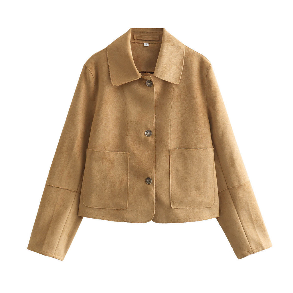 Damen Dünne Wildlederjacke