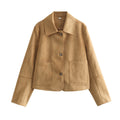Damen Dünne Wildlederjacke