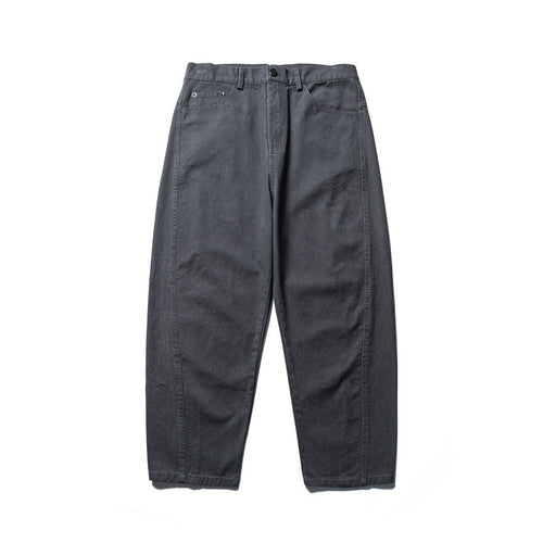 Herren Konisch geschnittene Twill-Hose mit hoher Taille und fünf Taschen Shop Nory