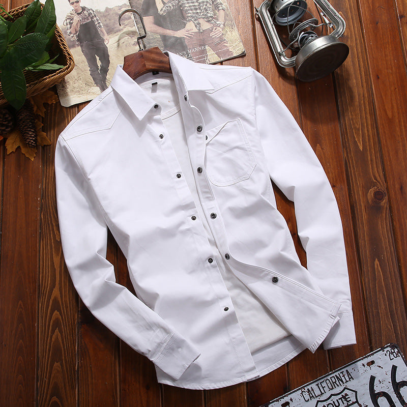 Herren Canvas-Overshirt im Worker‑Look mit Brustpattentasche und Western‑Nahtführung Shop Nory