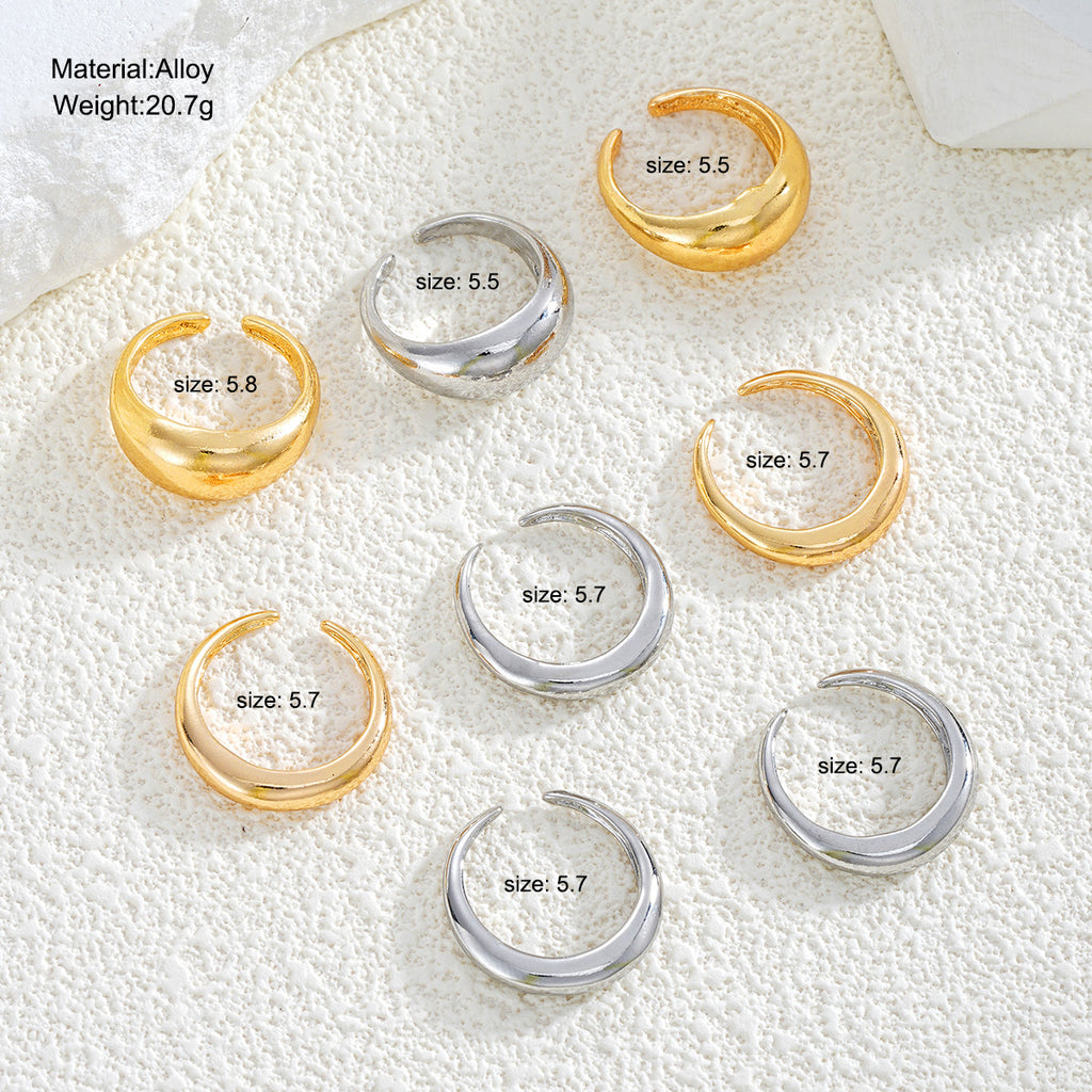 Damen modisches Ring-Set mit stilvollen organischen Formen Shop Nory