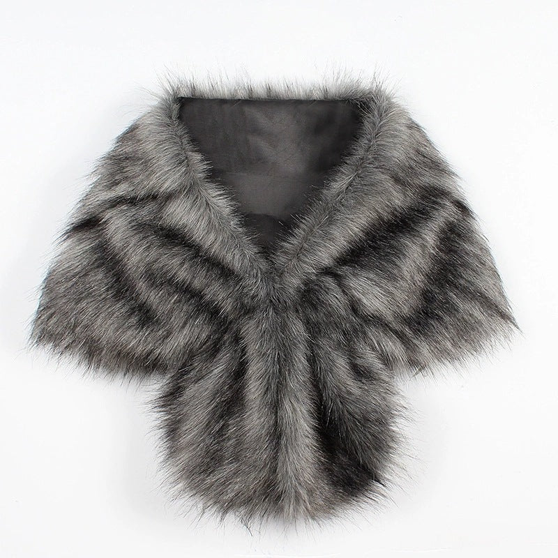 Damen elegante Kunstpelz-Schulterstola im Capelet‑Schnitt Shop Nory