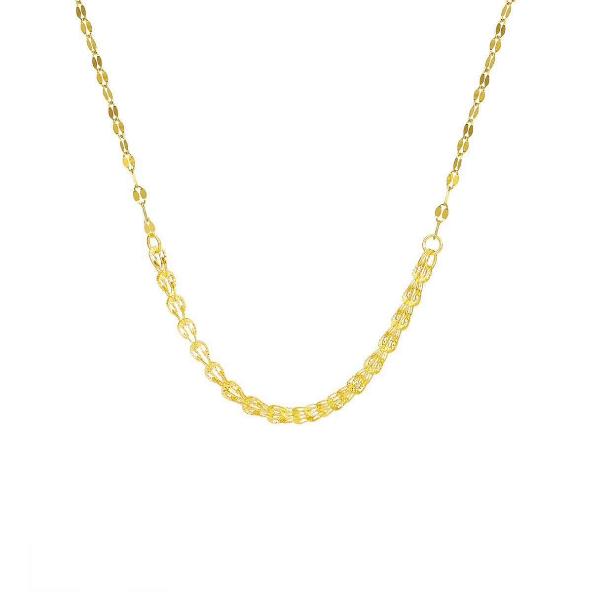Damen Halskette aus filigranem, hochwertigem Metall mit strukturiertem Design Shop Nory