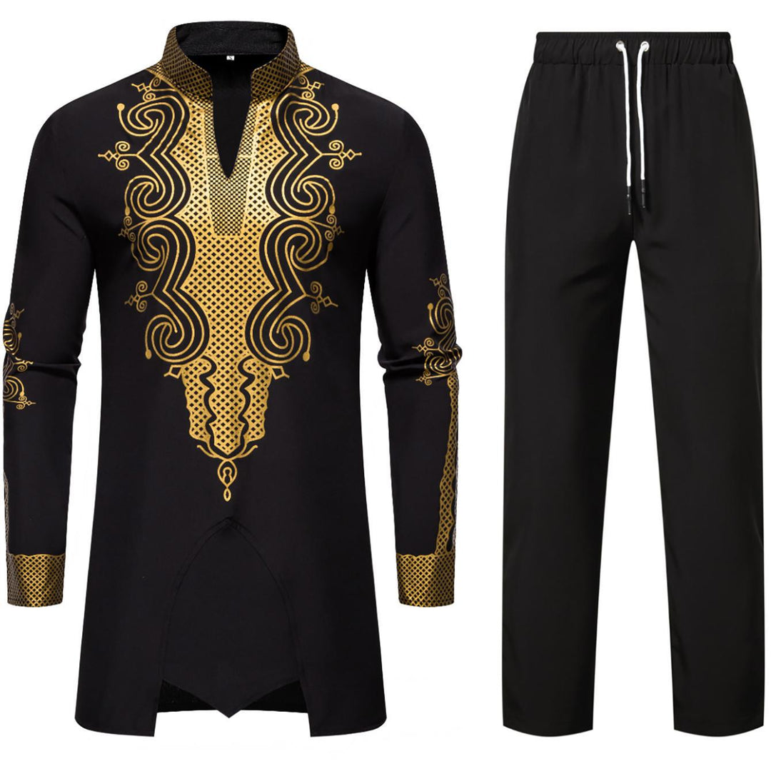 Herren traditionelles Outfit mit aufwendigem Muster