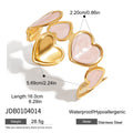 Damen Offenes Armband mit floralen Herzmotiven aus hypoallergenem Edelstahl Shop Nory