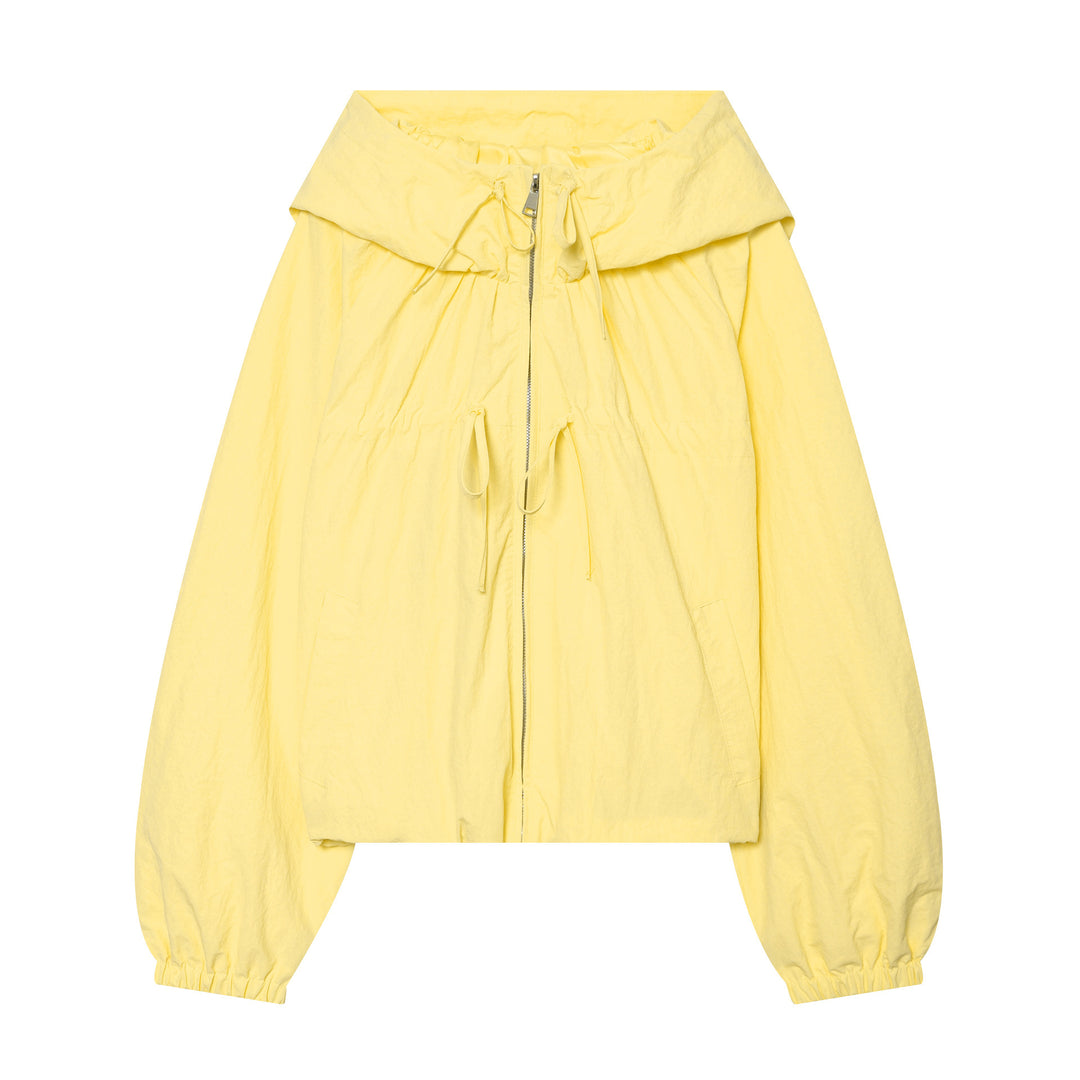 Damen Kapuzen-Cropped-Outdoorjacke mit Tunnelzug und elastischem Saum Shop Nory