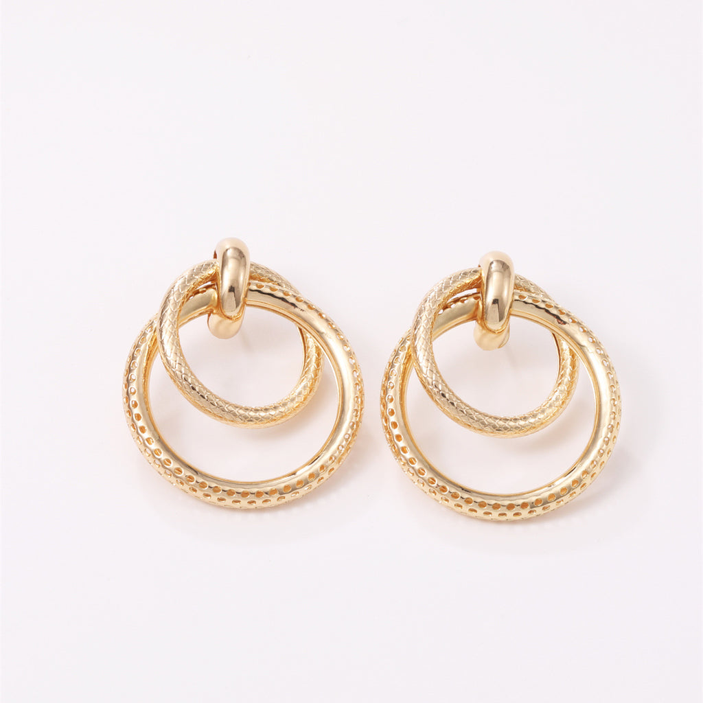 Damen Hängende Ohrringe mit elegantem, geschwungenem Ringdesign Shop Nory