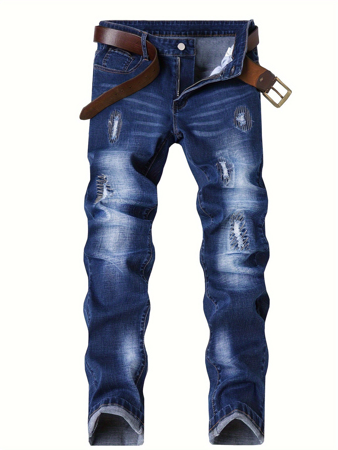 Herren Elegante Slim-Fit Jeans mit modischen Waschungseffekten Shop Nory