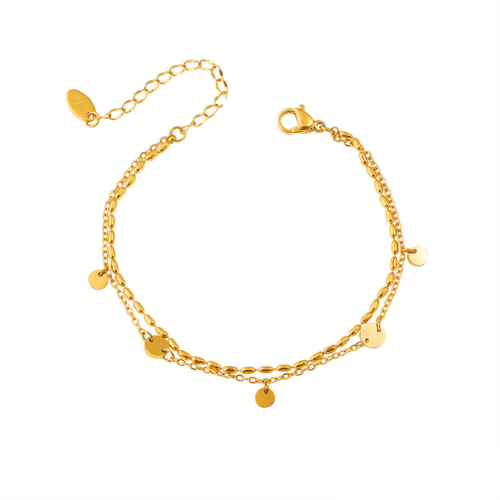 Damen elegantes Armband mit Herzen und feinen Details Shop Nory