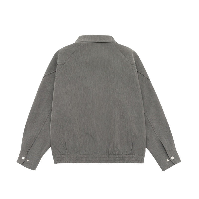 Herren Boxy-Übergangsjacke mit Hemdkragen, Raglanärmeln und Reißverschlusstaschen Shop Nory