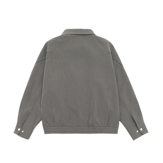 Herren Boxy-Übergangsjacke mit Hemdkragen, Raglanärmeln und Reißverschlusstaschen Shop Nory