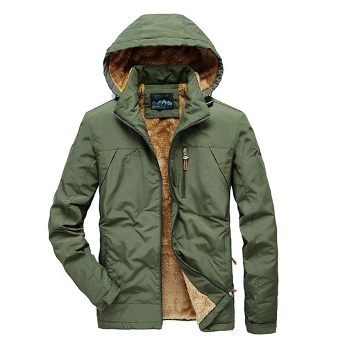Herren Gefütterte Kapuzenjacke mit Teddyfleece-Innenfutter und winddichter Shell Shop Nory