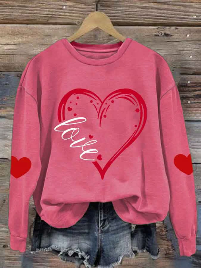 Damen Gemütlicher Pullover mit Herzmotiv Shop Nory