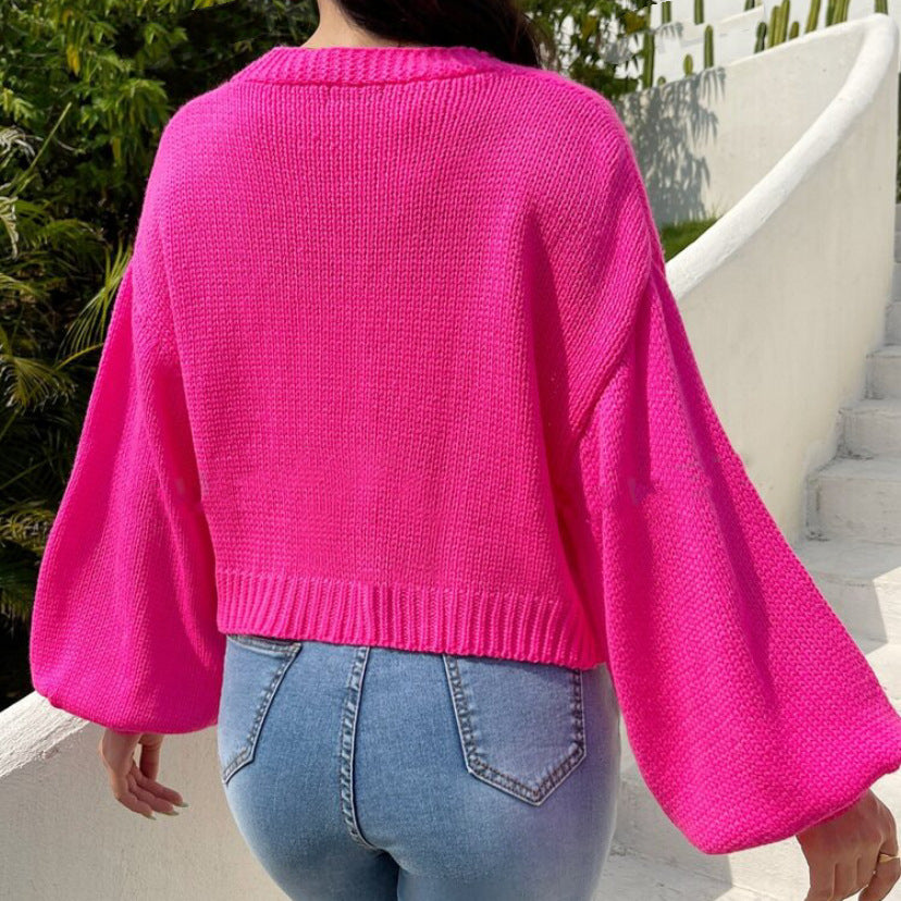 Damen Cropped-Cardigan aus Baumwollmix mit 3D-Blütenapplikationen Shop Nory