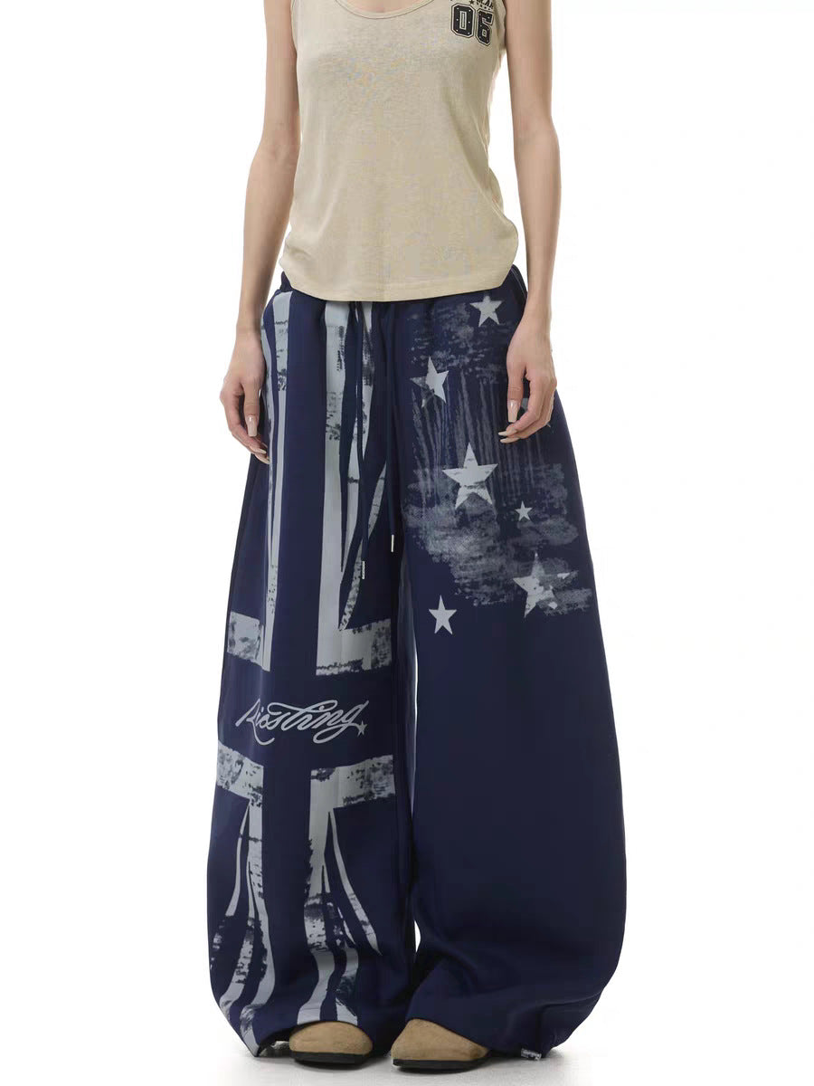 Damen Lässige Übergröße Sweatpants mit grafischen Designelementen Shop Nory