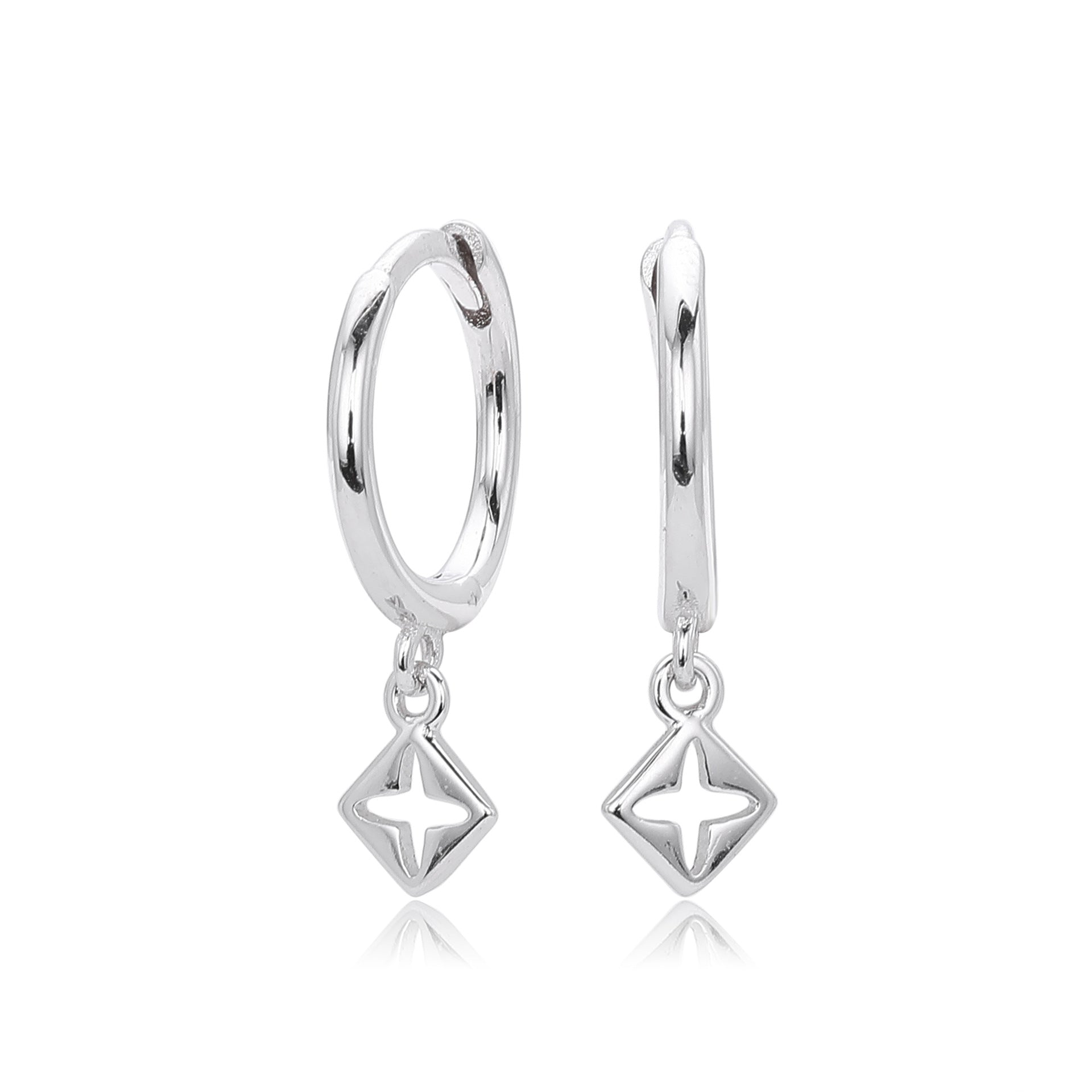 Damen Creolen mit filigranem Anhängerdesign Shop Nory