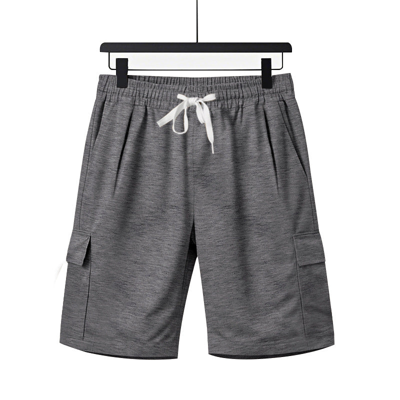 Herren nan elastische Cargo-Bermuda mit Kordelzug und Mehrfachtaschen