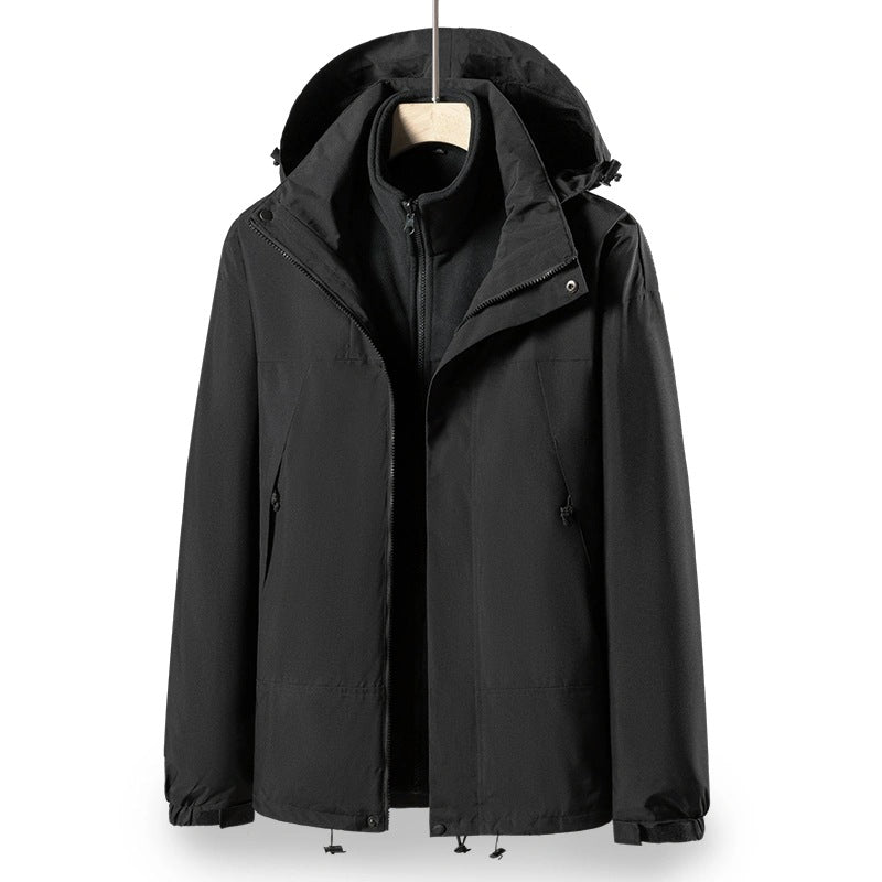 Herren 2‑in‑1 Softshell‑Fleece Hybridjacke mit abnehmbarer Kapuze Shop Nory