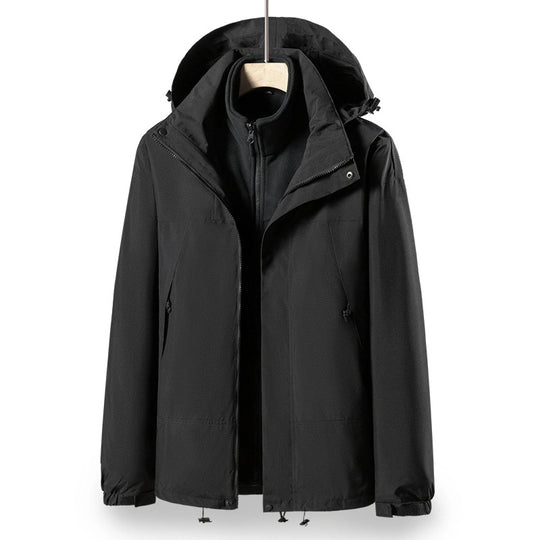 Herren 2‑in‑1 Softshell‑Fleece Hybridjacke mit abnehmbarer Kapuze Shop Nory