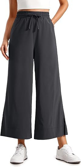 Damen nan weite Culotte-Hose mit elastischem Bund, Tunnelzug und seitlichen Schlitzen Shop Nory
